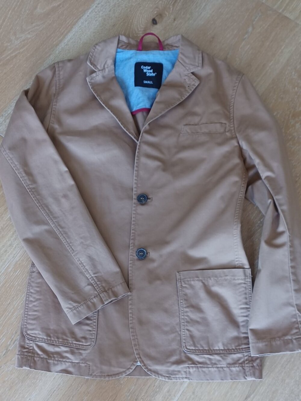 100% cotton teen jacket caramel colour